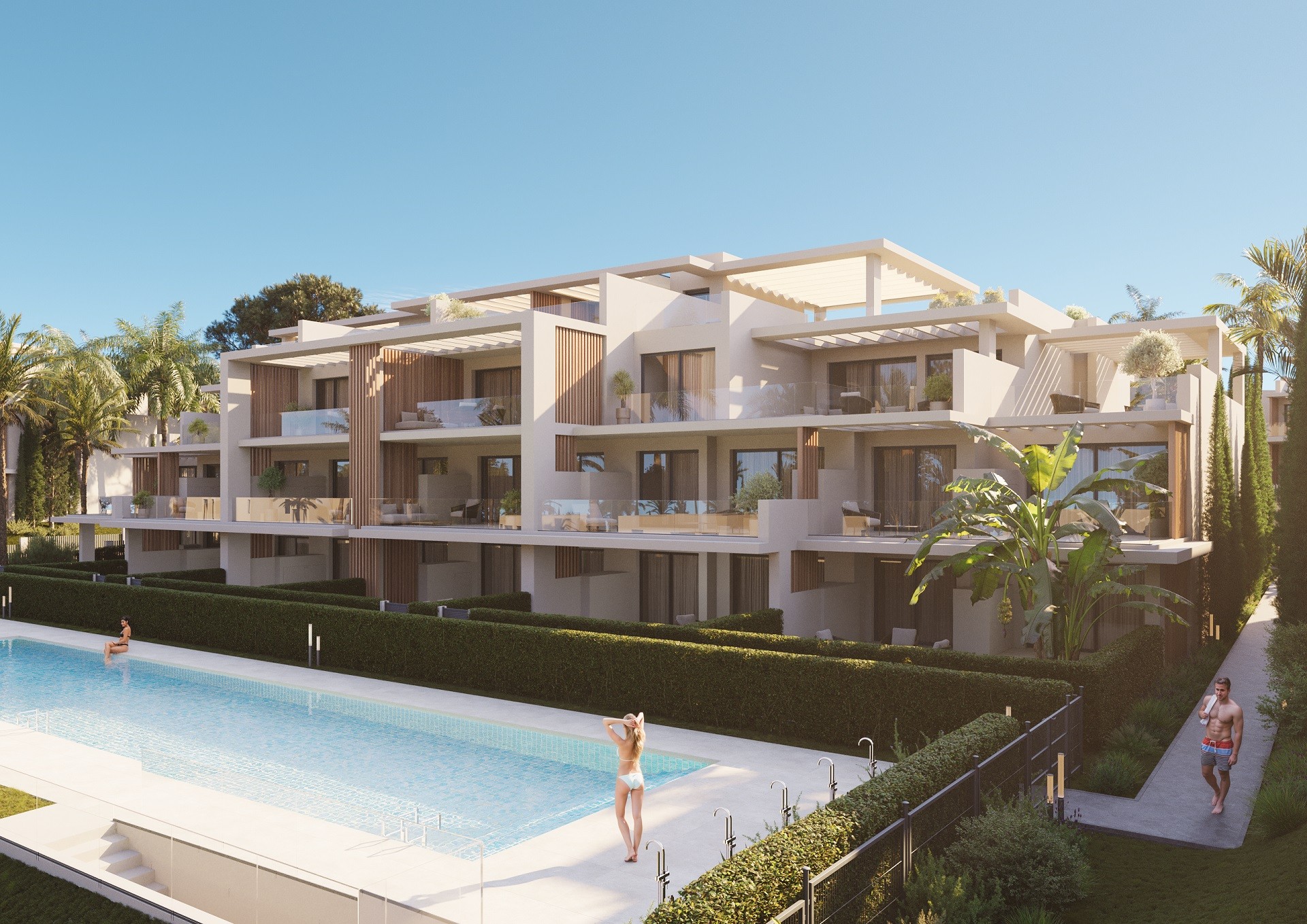 2 спални, 2 бани - Апартамент за продажба в New Golden Mile, Estepona