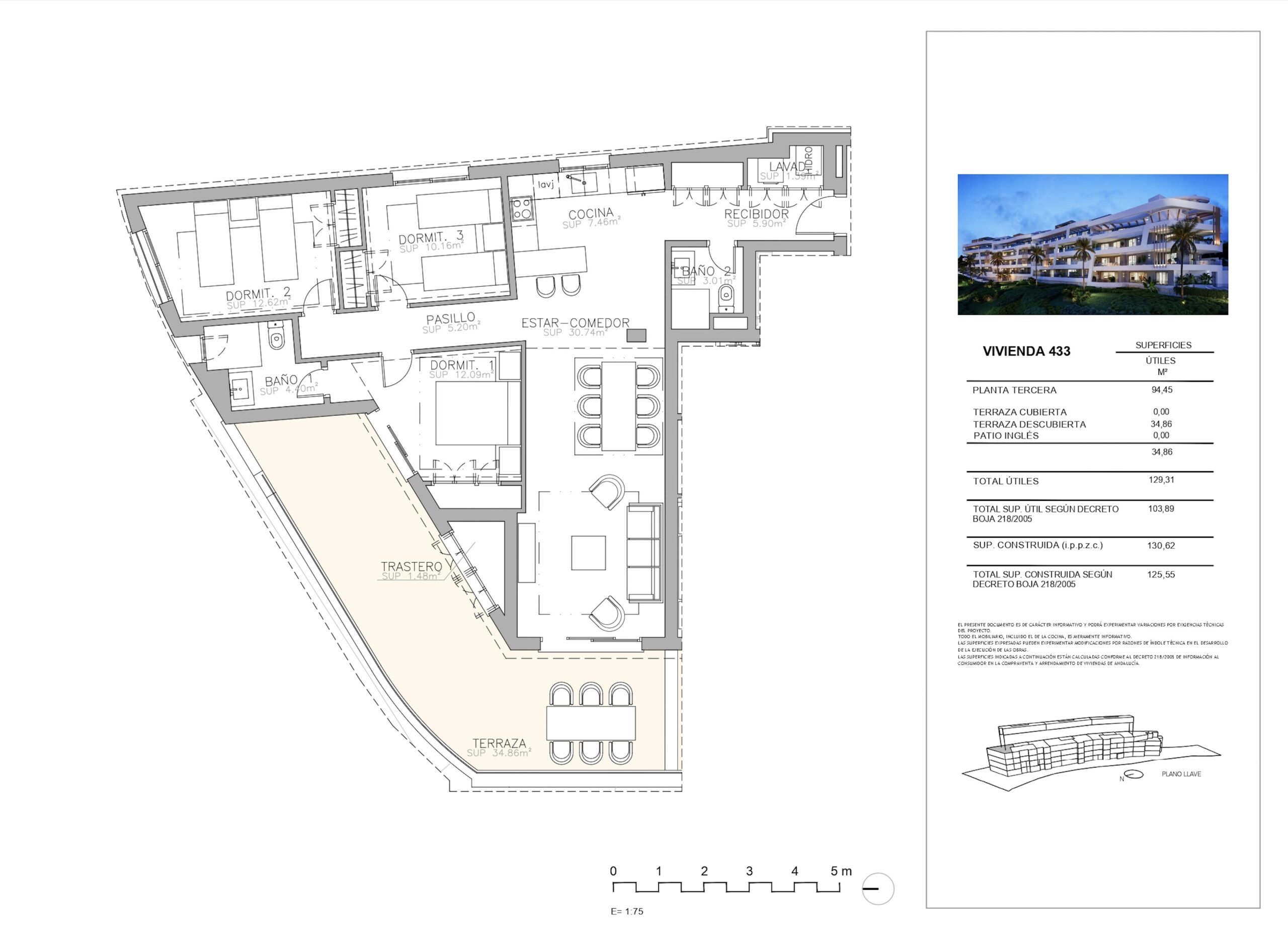 Piso de 3 Dormitorios en venta en Marbella