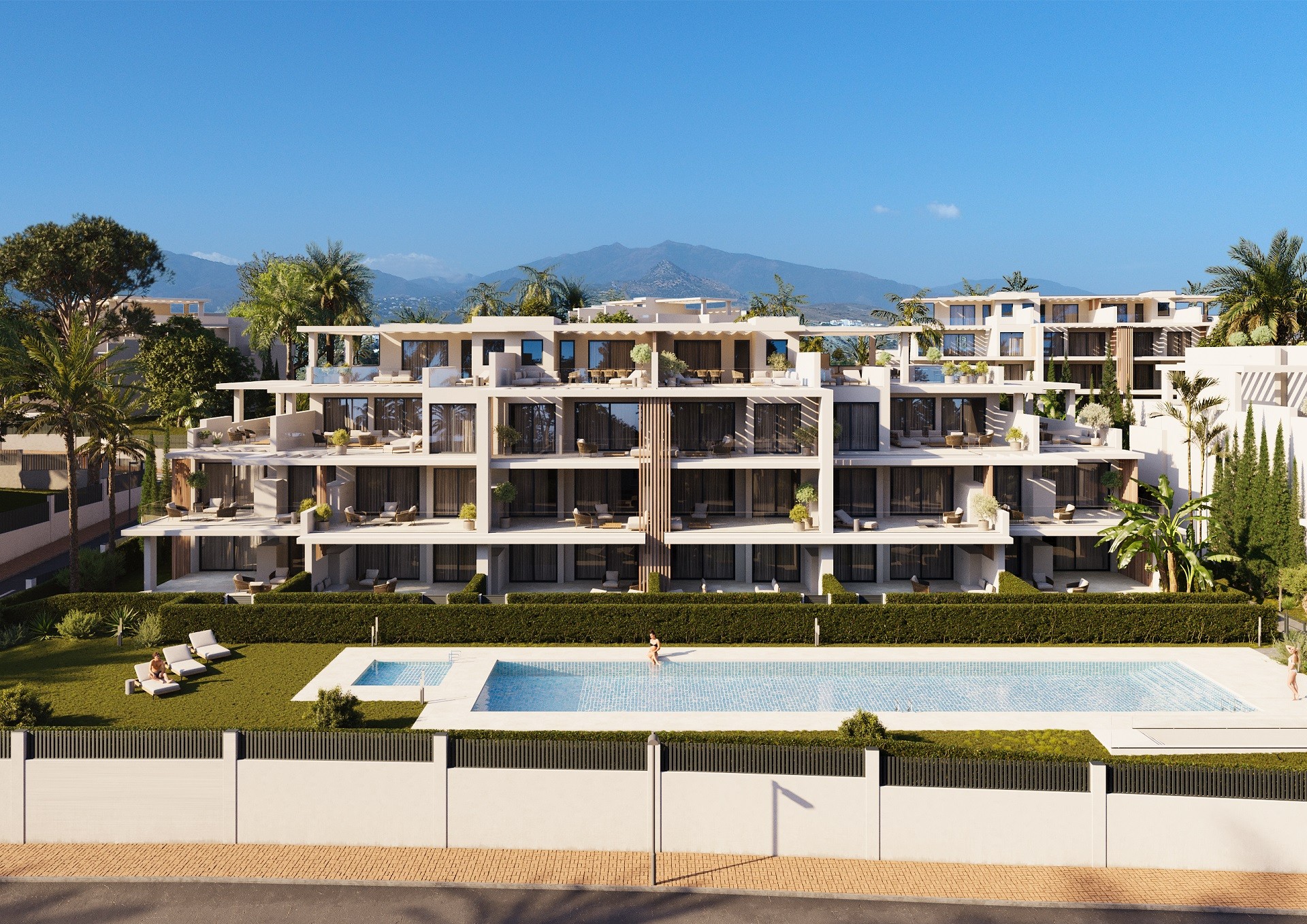 Piso de 2 Dormitorios en venta en Nueva Milla de Oro, Estepona